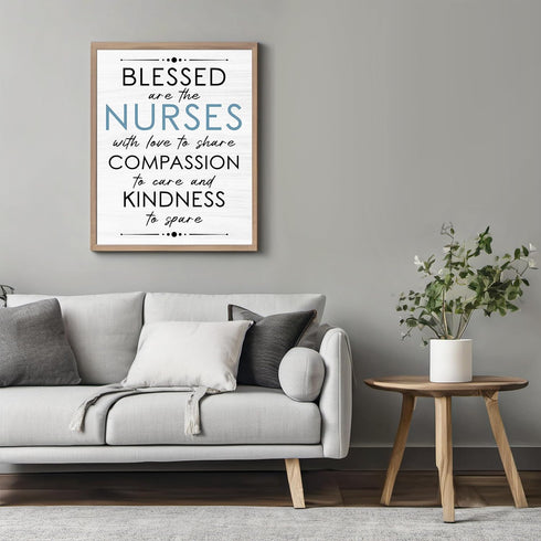 Posterizer 1 pcs-Blessed Are The Nurses With Love To Share-Science & Medical Art-Motivational & Inspirational Art- Decor for Doctors, medical Offi...